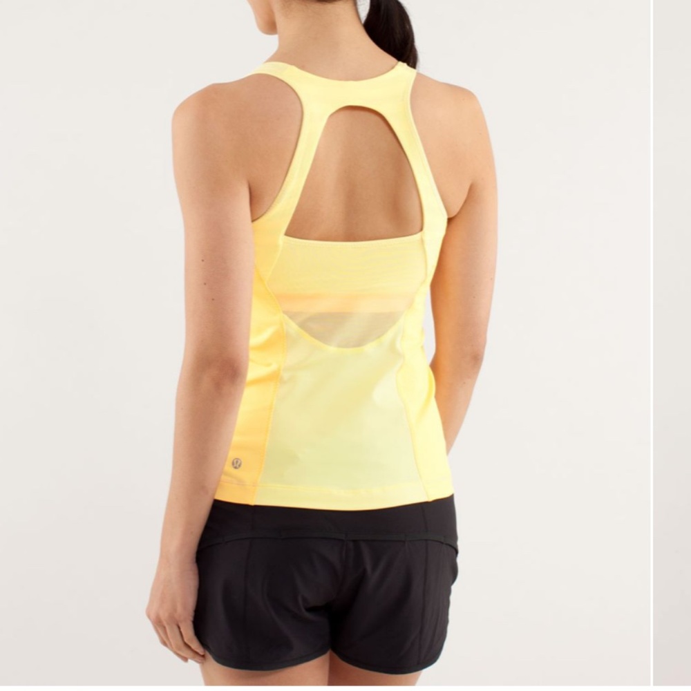 Lululemon Run Pace Tank in Mellow Yellow